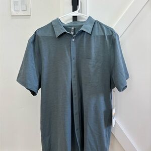 Vuori Men's Slate Blue Casual Button Down Shirt